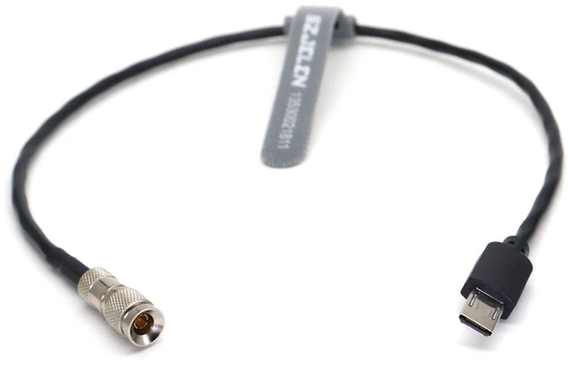 Alt view image 2 of 4 - SZJELEN Timecode Cable DIN 1.0/2.3 to Micro-USB for Sony FX3 A7S3 A1 - 30cm