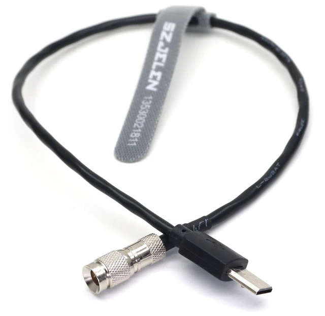 Alt view image 3 of 4 - SZJELEN Timecode Cable DIN 1.0/2.3 to Micro-USB for Sony FX3 A7S3 A1 - 30cm