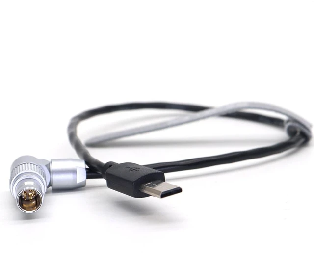 Alt view image 2 of 5 - SZJELEN Timecode Cable Rotate Right Angle 0B 5Pin to Micro-USB for Sony FX3 A7S3 A1 - 30cm