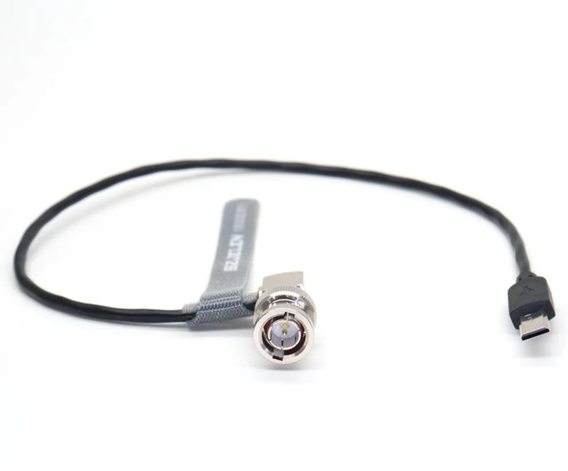 Alt view image 2 of 5 - SZJELEN Timecode Cable Elbow BNC to Micro-USB for Sony FX3 A7S3 A1 - 30cm