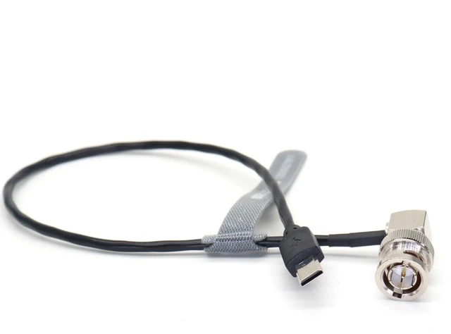 Alt view image 4 of 5 - SZJELEN Timecode Cable Elbow BNC to Micro-USB for Sony FX3 A7S3 A1 - 30cm