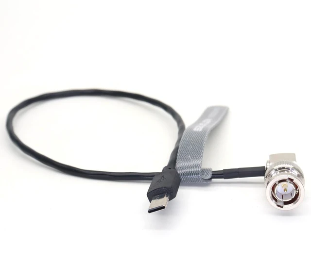 Alt view image 3 of 5 - SZJELEN Timecode Cable Elbow BNC to Micro-USB for Sony FX3 A7S3 A1 - 30cm