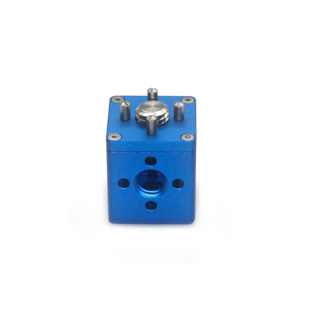 Alt view image 2 of 5 - SZJELEN Video Accessory Expansion Mount with ARRI & 1/4'' Locating Pin Hole, 5-in-1 DSLR Cage Cube Adapter Converter for Ballhead Magic Arm, Friction Arm, Cold Shoe Adapter - Blue