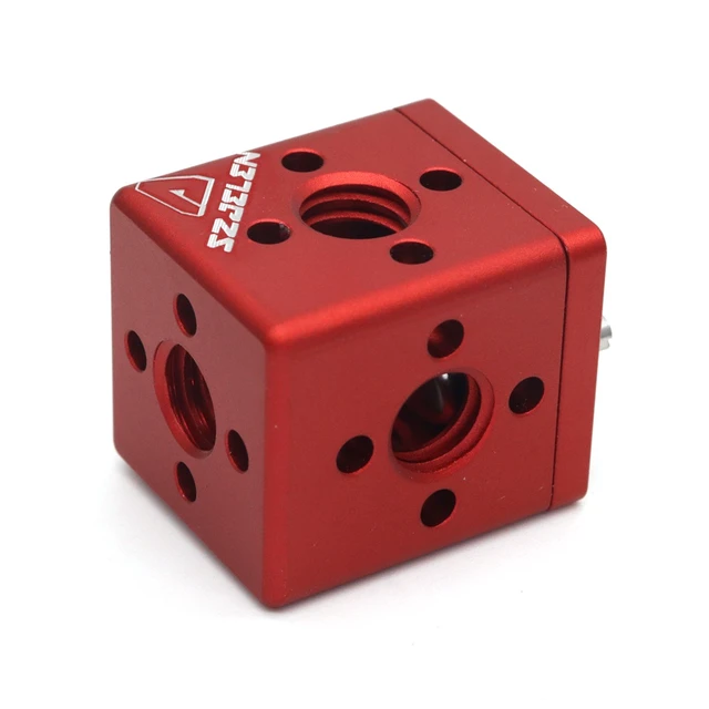 Alt view image 2 of 5 - SZJELEN Video Accessory Expansion Mount with ARRI & 1/4'' Locating Pin Hole, 5-in-1 DSLR Cage Cube Adapter Converter for Ballhead Magic Arm, Friction Arm, Cold Shoe Adapter - Red