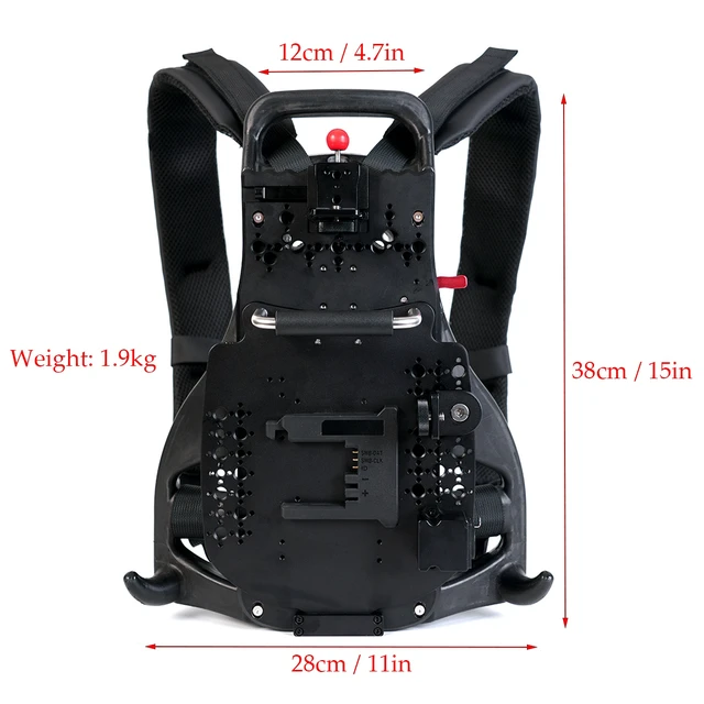 Alt view image 7 of 7 - SZJELEN Outdoor Live Streaming Broadcast Backpack Plate Vest For V-Mount Battery Clamp Power Output Supply Wireless Video (B-Mount Backpack+Box)