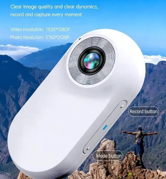 Alt view image 3 of 6 - Mini Thumb Camera, Sports Action Recorder for Outdoor Travel, Cycling, Hunting & Pet Use, Black + 16GB TF Card