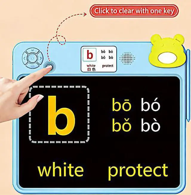 Alt view image 2 of 4 - LCD Writing Tablet, Magnetic Erasable Doodle Board, Reusable Portable Drawing Pad, Educational Learning Sketchpad with No Dust & Mess, Creative Gift Toy