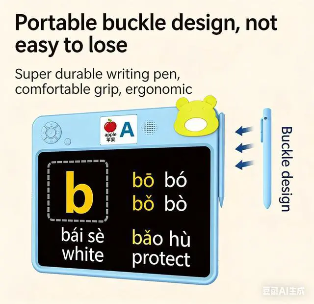 Alt view image 3 of 4 - LCD Writing Tablet, Magnetic Erasable Doodle Board, Reusable Portable Drawing Pad, Educational Learning Sketchpad with No Dust & Mess, Creative Gift Toy