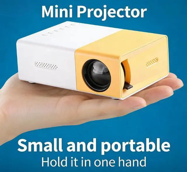 Alt view image 2 of 4 - YG300 Pocket Mini Projector, HD 1080P Home Video Projector, Bright Enough for Daytime Direct Projection