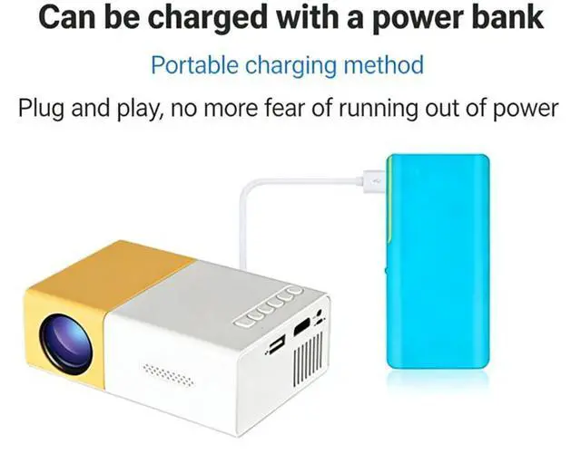 Alt view image 3 of 4 - YG300 Pocket Mini Projector, HD 1080P Home Video Projector, Bright Enough for Daytime Direct Projection