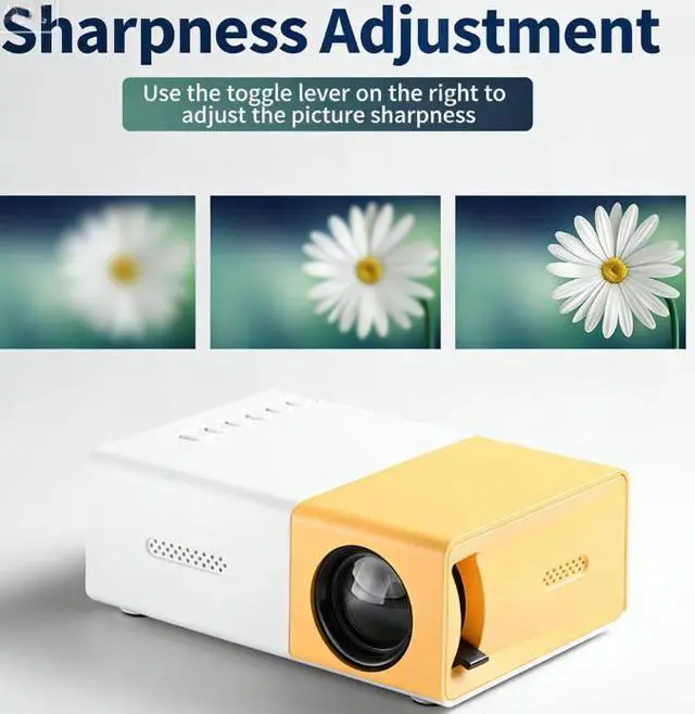 Alt view image 4 of 4 - YG300 Pocket Mini Projector, HD 1080P Home Video Projector, Bright Enough for Daytime Direct Projection