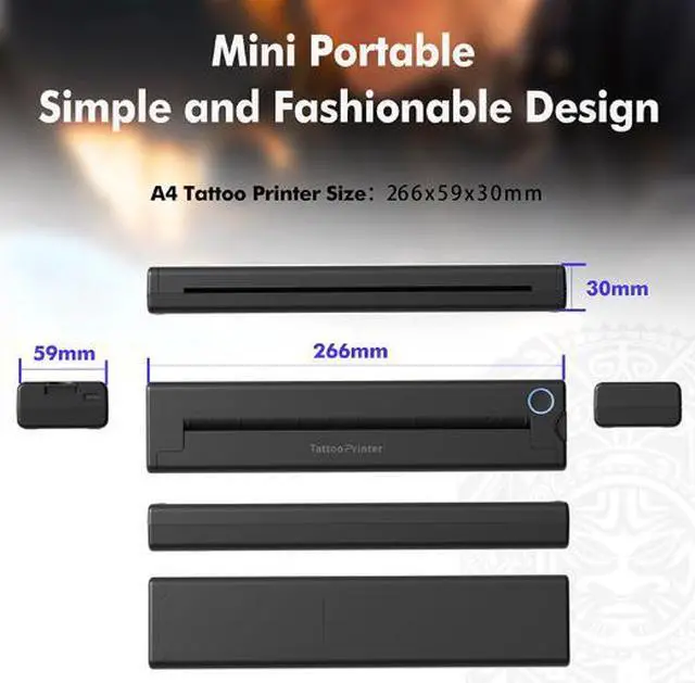Alt view image 3 of 7 - Mini Bluetooth Thermal Printer, Portable Stencil Transfer Printer for Office & Home Use