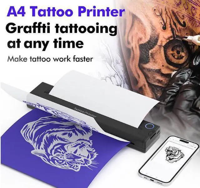 Alt view image 5 of 7 - Mini Bluetooth Thermal Printer, Portable Stencil Transfer Printer for Office & Home Use