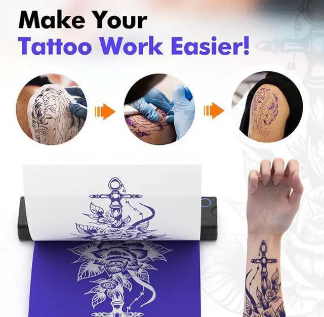 Alt view image 6 of 7 - Mini Bluetooth Thermal Printer, Portable Stencil Transfer Printer for Office & Home Use