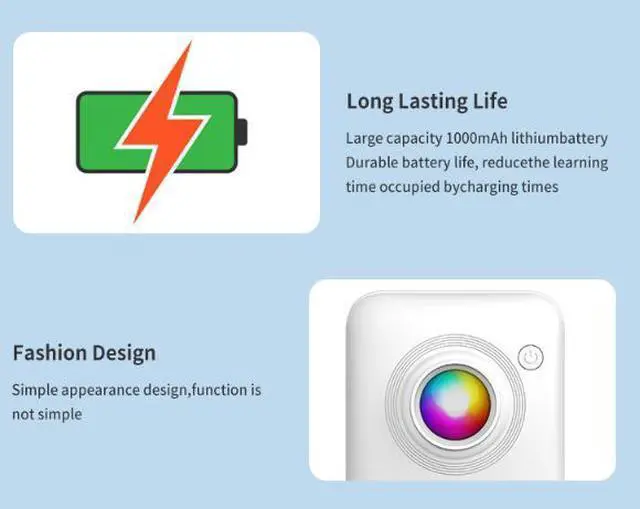 Alt view image 4 of 4 - Portable Mini Wireless Thermal Printer, Bluetooth Connected to Phones, Compact Home Inkless Printer for Sticker Labels & Photos