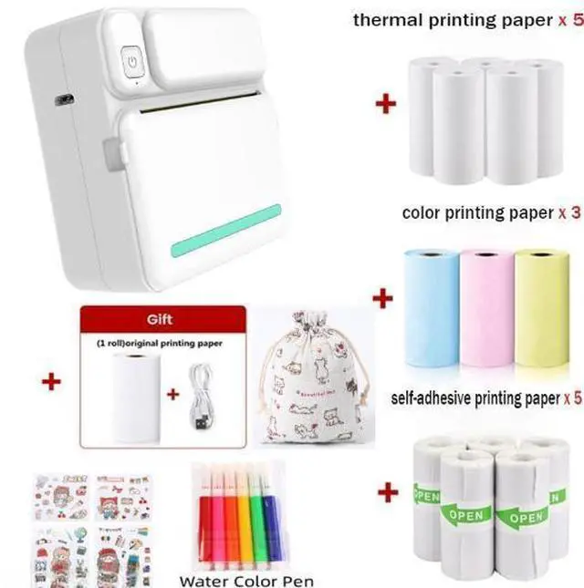 Main image of Portable Mini Thermal Label Printer, Wireless Bluetooth Smart Inkless Printer for Home & Mobile Use