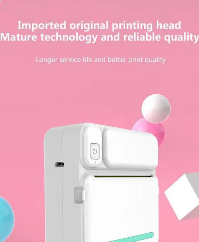 Alt view image 3 of 6 - Portable Mini Thermal Label Printer, Wireless Bluetooth Smart Inkless Printer for Home & Mobile Use