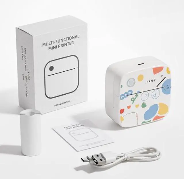 Main image of New Mini Portable Label Printer, Wireless Bluetooth, Photo & Error Question Printing, Compact Home Use Pocket Printer