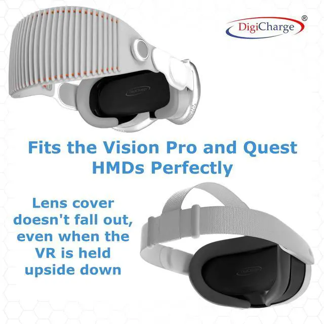 Alt view image 4 of 6 - VR Lens Cover for Vision Pro, Meta Quest 3, Quest 2, PSVR, HTC Vive, Valve Index & More Soft Foam Lens Protector with Fabric Cover | Dust & Scratch Protection for Storage & Travel