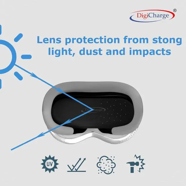 Alt view image 3 of 6 - VR Lens Cover for Vision Pro, Meta Quest 3, Quest 2, PSVR, HTC Vive, Valve Index & More Soft Foam Lens Protector with Fabric Cover | Dust & Scratch Protection for Storage & Travel