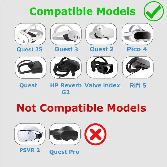 Alt view image 4 of 6 - VR Lens Cover Protector, Compatible with Meta Quest 3S, 3S Xbox Edition, Quest 3, Quest 2, Oculus Rift S, Valve Index, Pico 4 (Classic), Premium Foam, Dust and Scratch Shield VR Lens Cap