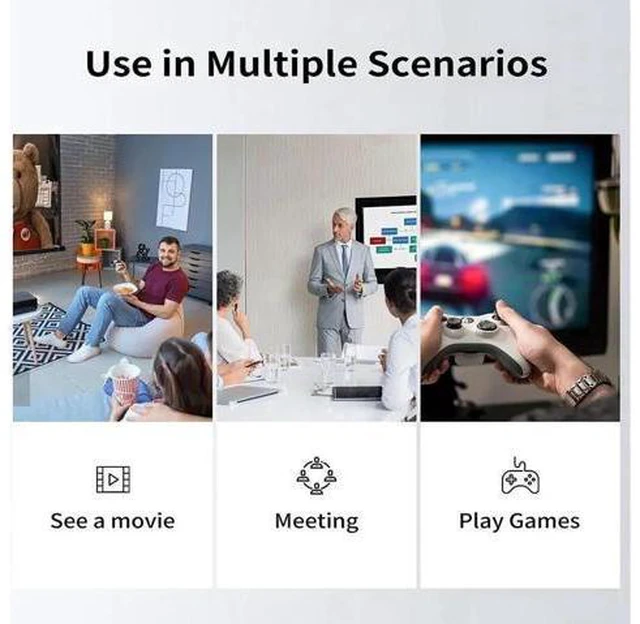 Alt view image 6 of 7 - HDMI Switch 3in1 Out 8K HDMI Switcher with Pigtail Cable 8K@60Hz 3Port HDMI Switch HDCP2.3 3D Dolby Compatible with PS5/PS4/Xbox/Nintendo Switch/Fire Stick/Roku TV PC and More (OZ8Q3-1)