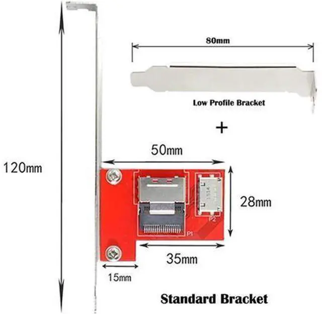 Alt view image 2 of 3 - PCI-Express 4.0 Mini SAS SFF-8087 to Oculink SFF-8611 SFF-8612 PCBA Female Adapter With Bracket