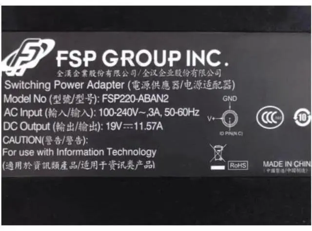 Alt view image 2 of 4 - FSP FSP220-ABAN2 19V 11.57A 220W 7.4x5.0mm AC Switching Power Adapter For FSP220-ABAN1 200W Laptop Power Supply Charger
