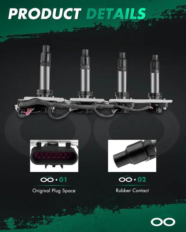 Alt view image 3 of 7 - 100% New 1pcs Ignition Coil Set Compatible for Cadillac STS/Seville/SRX/DeVille for Pontiac for Bonneville 2004-2005 Automobiles Fit for OE: UF372 C1509