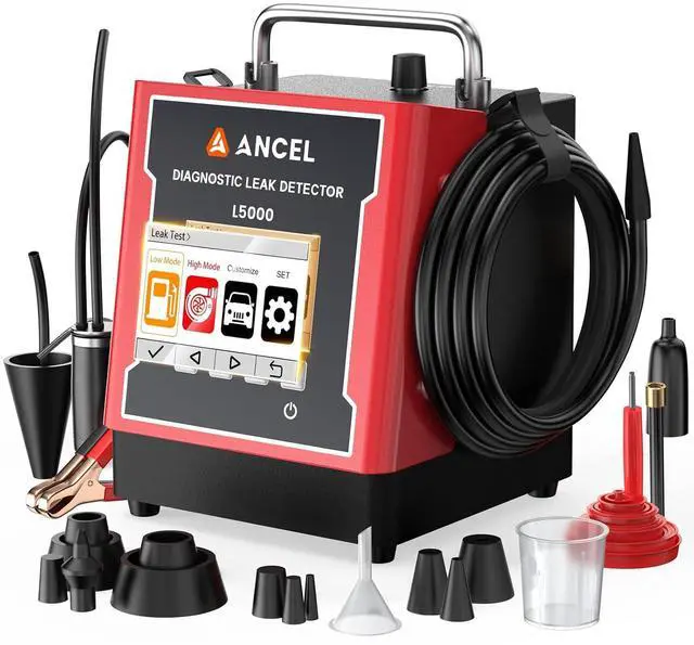 Main image of L5000 Classic Automotive Smoke Machine with Built-in Air Pump, Adjustable 0.420 PSI Pressure, LCD Screen, Smoke Diagnostic Leak Detector for EVAP, Intake, Exhaust, Turbo & Cooling Systems