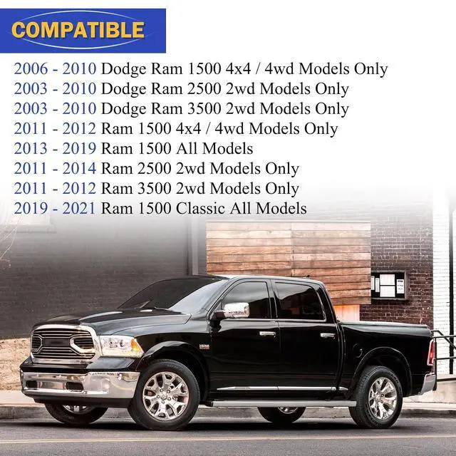 Alt view image 2 of 6 - Zinc-Nickel Alloy Front Stabilizer Sway Bar End Link End Kit for 2003-2021 Dodge RAM 1500 RAM 2500 RAM 3500 RAM1500 Classic K80894