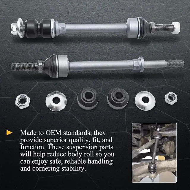 Alt view image 5 of 6 - Zinc-Nickel Alloy Front Stabilizer Sway Bar End Link End Kit for 2003-2021 Dodge RAM 1500 RAM 2500 RAM 3500 RAM1500 Classic K80894