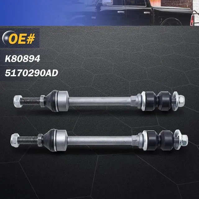Alt view image 6 of 6 - Zinc-Nickel Alloy Front Stabilizer Sway Bar End Link End Kit for 2003-2021 Dodge RAM 1500 RAM 2500 RAM 3500 RAM1500 Classic K80894