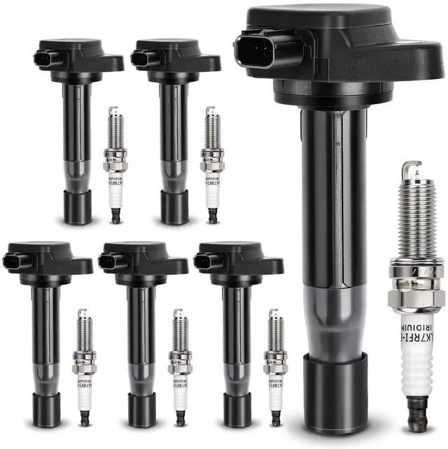 Main image of UF603 Ignition Coil & 97390 Double Iridium Spark Plug For HONDA 2008-2017 Accord Crosstour Odyssey, Acura 2009-2014 RI TI TSX TSX Replaces# 5C1681 52-2036 IC693 C1624