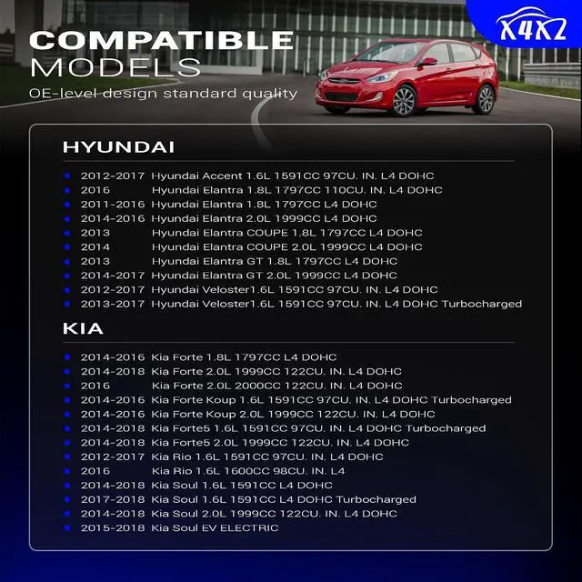 Alt view image 2 of 7 - K750523 Zinc-Nickel Alloy Front Stabilizer Sway Bar Links for Hyundai Accent 12-17/Elantra 11-16/Veloster 12-17 Kia Forte 14-18/Forte Koup 14-16/Forte5 14-18/Rio 12-17/Soul 14-18 548300U000