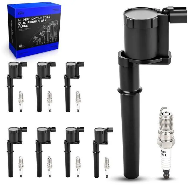Main image of DG512 Ignition Coil & SP493 Double Iridium Spark Plugs for Lincoln Navigator/Blackwood/Mark VIII/Aviator, Ford Mustang/GT, Avanti, Mercury Marauder, Panoz Espe Replace# DG492 DG543 DG543 UF191