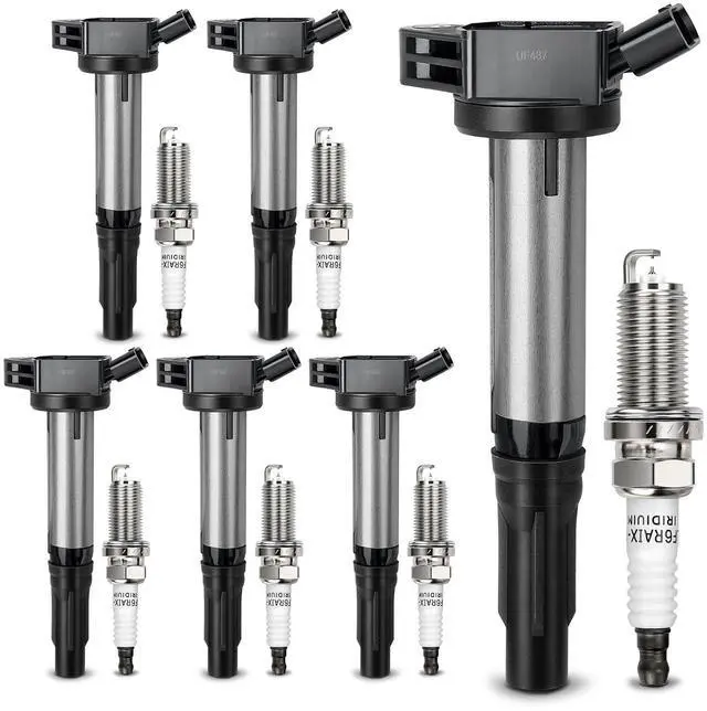 Main image of UF487 Ignition Coil & 6619 Double Iridium Spark Plug For TOYOTA Camry Avalon Highlander RAV4 Sienna Venza/Lexus IS350 ES300h NX300h ES350 RX350 RX450h/Scion tC Replaces#C1601 90919-02255 90919-A2002
