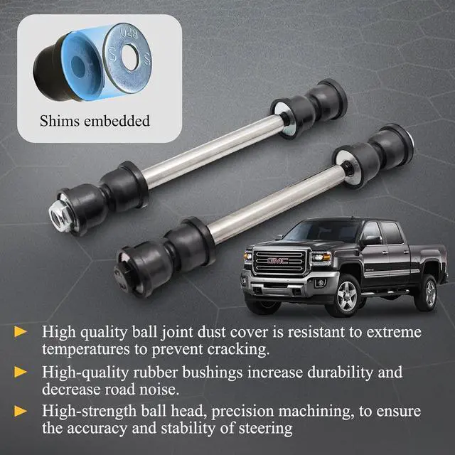 Alt view image 4 of 7 - K80631 Front Stabilizer Sway Bar End Links for Chevy Silverado Tahoe Avalanche Express/GMC Sierra Yukon/Cadillac Escalade K700539