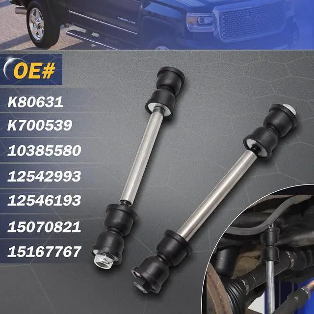 Alt view image 6 of 7 - K80631 Front Stabilizer Sway Bar End Links for Chevy Silverado Tahoe Avalanche Express/GMC Sierra Yukon/Cadillac Escalade K700539