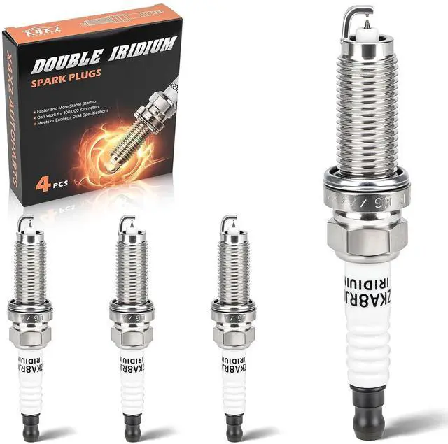 Main image of 95660 Double Iridium Spark Plugs 4PCS for 17-25 Honda Civic CR-V, 15-24 Volvo S60 S80 S90 V60 V90 XC40 XC60 XC70 XC90, 24-25 Acura Integra, 20-21 Polestar Polestar 1 Replace# ILZKAR8J8SY 122905PAA01