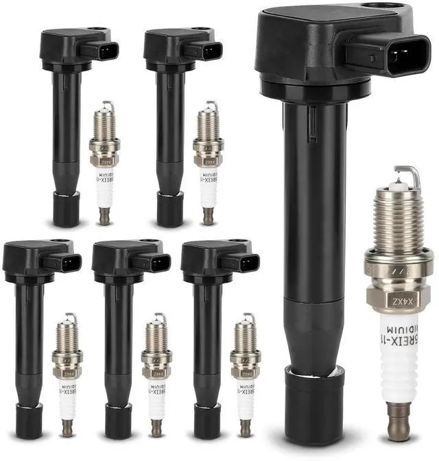 Main image of UF242 Ignition Coil & 4503 Double Iridium Spark Plug For Honda 1999-2010 Odyssey,2000-2003 Accord/Acura 1999-2008 TL, 2005-2008 RL,2001-2003 CL 3.2L 3.5L V6 Replaces# 30520-P8E-A01
