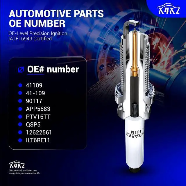 Alt view image 4 of 7 - 90117 Double Iridium Spark Plug 6PCS For Buick Enclave LaCrosse/Cadillac ATS CTS SRX STS XTS/Chevy Camaro Colorado Equinox Impala Malibu/GMC Acadia Canyon Terrain/Saturn V6 12622561 ILT6RE11 90117