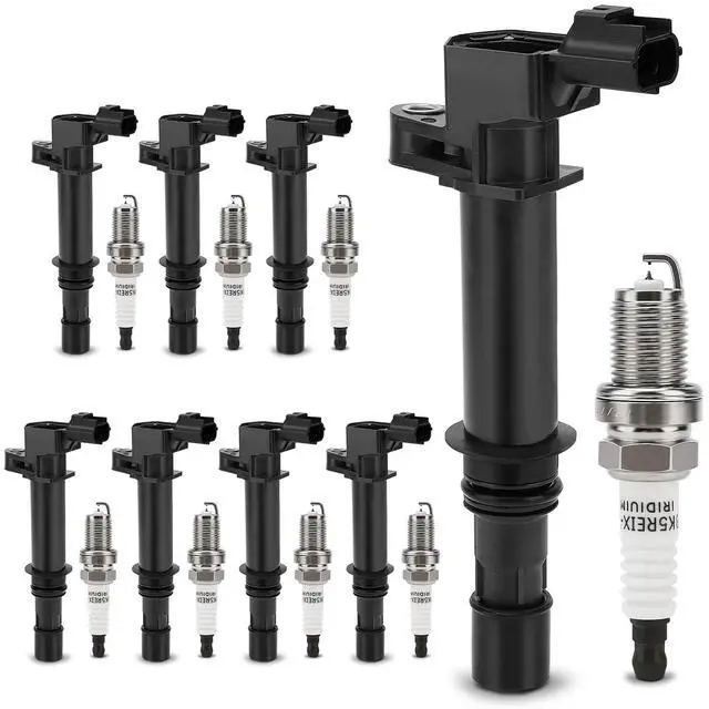 Main image of UF270 Ignition Coil & 4503 Double Iridium Spark Plug for 00-07 Dodge Ram 1500,Dakota,Durango/Jeep 99-08 Grand Cherokee,06-07 Commander/Chrysler Aspen/Mitsubishi Raider 4.7L V8 Replaces# 5C1114 UF297