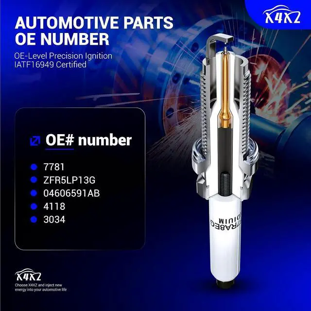 Alt view image 4 of 7 - 7781 Double Iridium Spark Plugs for Chrysler 300 300M Concorde Intrepid Pacifica Sebring/Dodge Avenger Challenger Charger Journey Grand Caravan V6 Replaces# ZFR5LP13G 04606591AB 4118 3034 (set of 6)