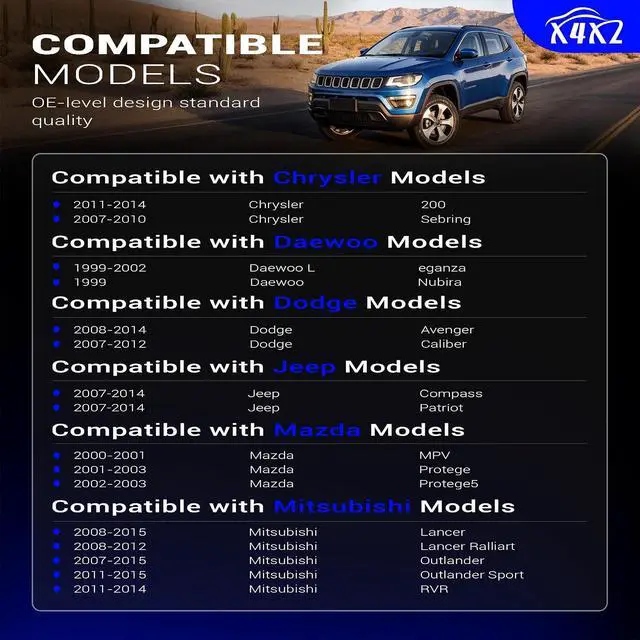 Alt view image 2 of 7 - K80258 Zinc-Nickel Alloy Front Stabilizer Sway Bar End Link for Jeep Compass Patriot/Mazda MPV Protege/Dodge Caliber Avenger/Chrysler 200 Sebring/MITSUBISHI Lancer Outlander RVR/Daewoo Leganza Nubira