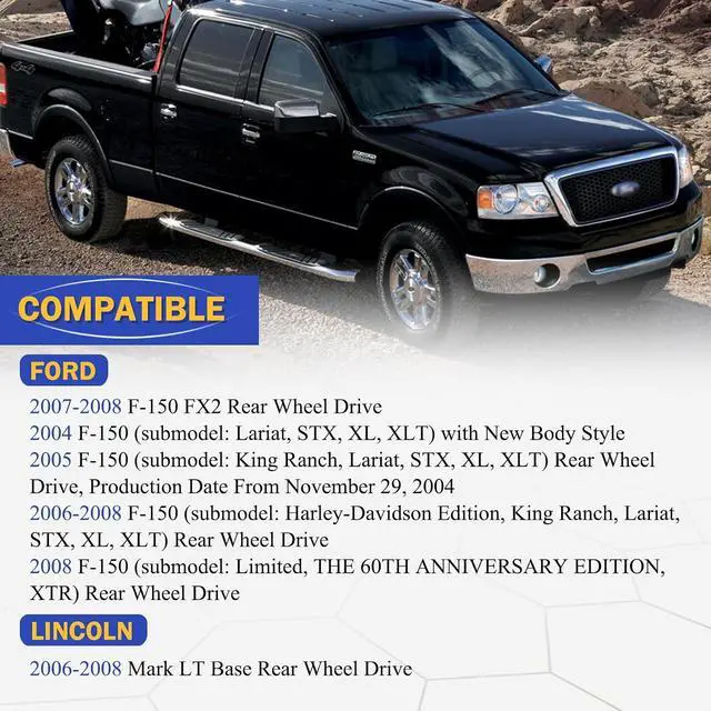 Alt view image 2 of 6 - Zinc-Nickel Alloy Front Stabilizer Sway Bar End Link End Kit for 2004-2008 Ford F-150 2WD 2006-2008 Lincoln MARK LT 2WD K80337