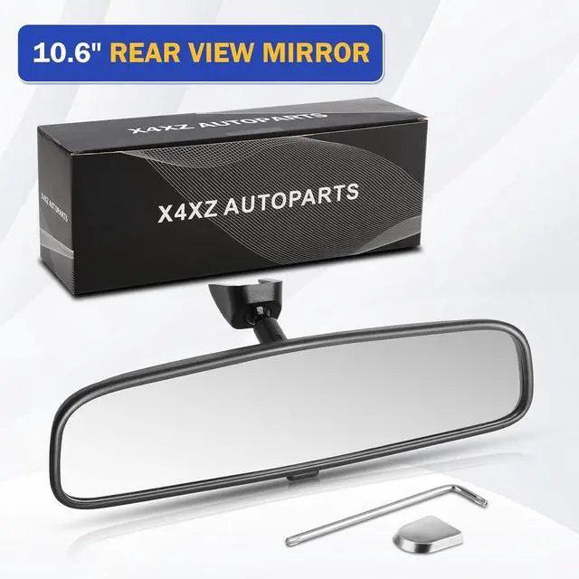 Alt view image 7 of 7 - 10.6" Rear View Mirror, Interior Rearview Mirror Universal Fit Type, Compatible with Jeep Wrangler Nissan Rogue Altima Toyota Corolla Camry Tacoma Ford F150 Focus Honda Civic Accord and More for car