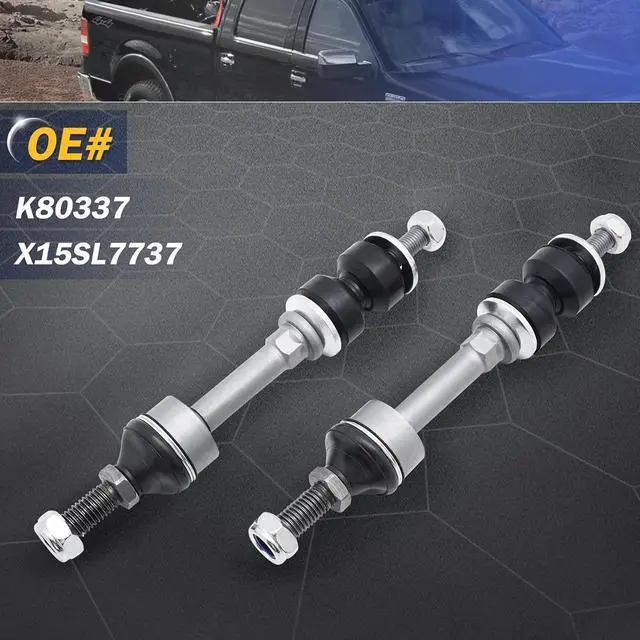 Alt view image 6 of 6 - Zinc-Nickel Alloy Front Stabilizer Sway Bar End Link End Kit for 2004-2008 Ford F-150 2WD 2006-2008 Lincoln MARK LT 2WD K80337