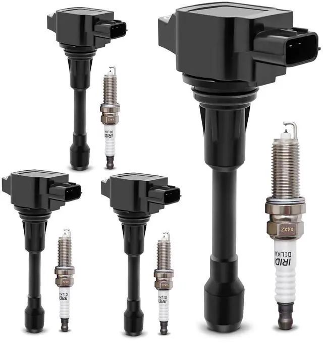 Main image of UF549 Ignition Coil Packs & 9029 Double Iridium Spark Plug Compatible with 2007-2019 Nissan Altima Versa Sentra Rogue Cube NV200 Pathfinder Infiniti FX50 M56 QX60 QX70 C1696 & DILKA6RA11