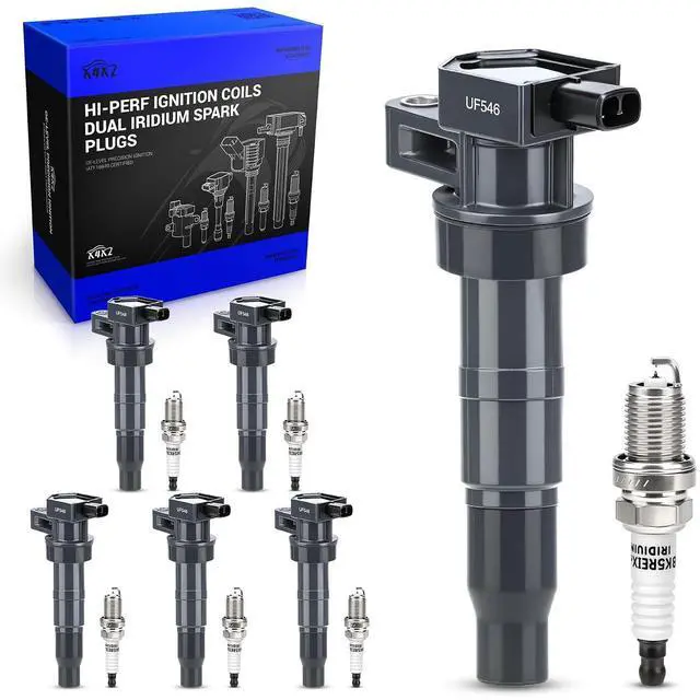 Main image of UF546 Ignition Coil & 4503 Double Iridium Spark Plug For 2010-2019 Hyundai Santa Fe XL Genesis Coupe Azera/Kia Sorento Sedona K900 V6 3.3L 3.5L 3.8L Replaces# 273013C000 GN10560